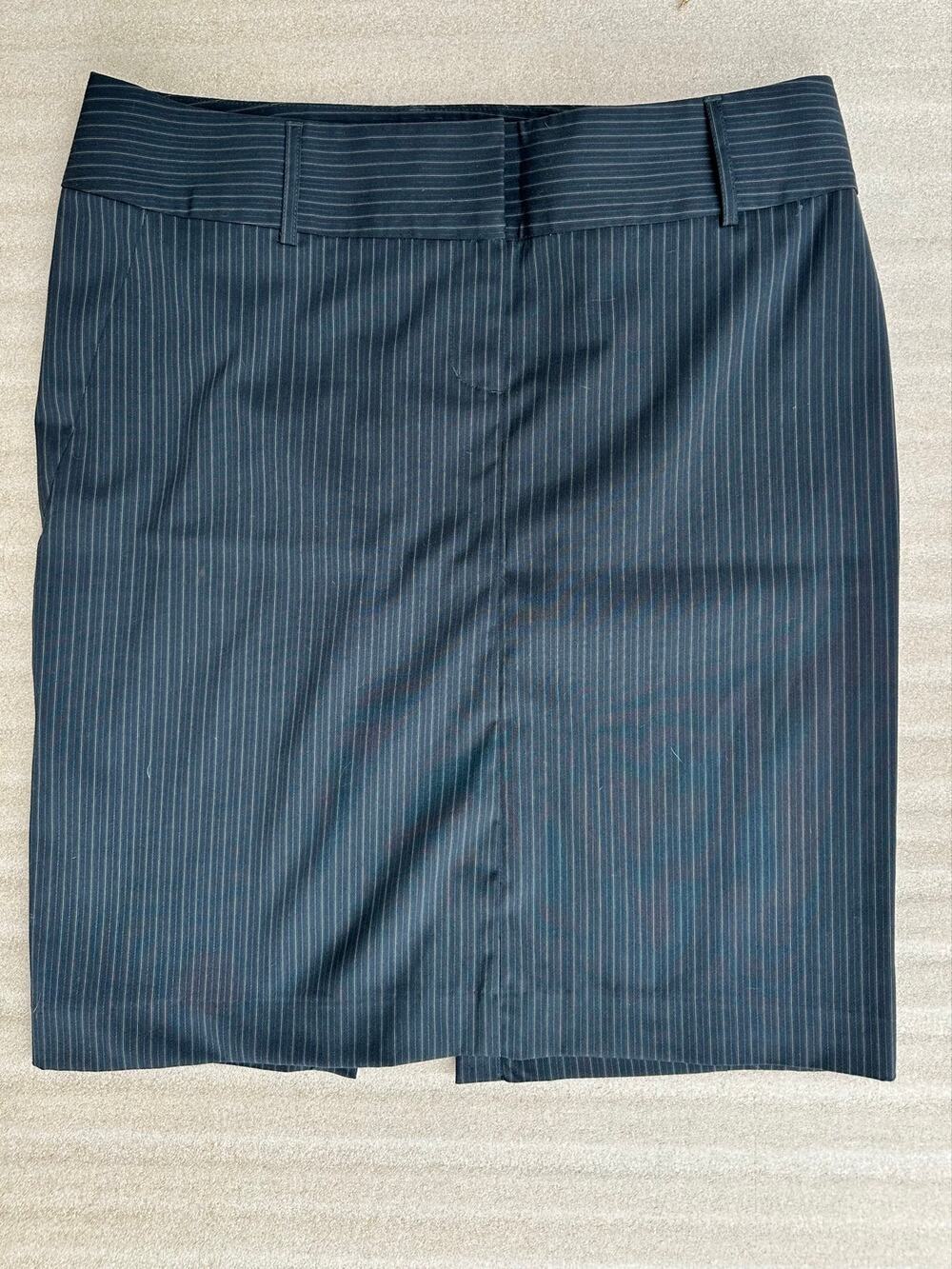 Express Design Studio Black Pinstripe Pencil Skirt Women’s Size 10